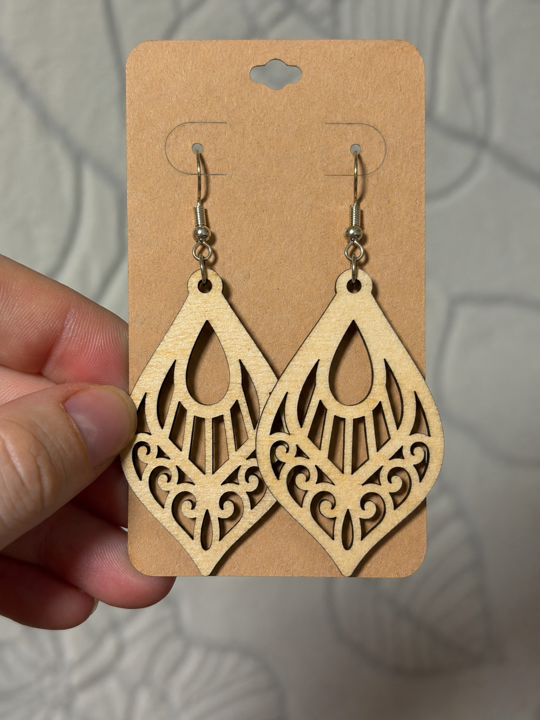 Boho Mandala Ohrringe aus Holz – 925 Silber | Leicht & Natürlich