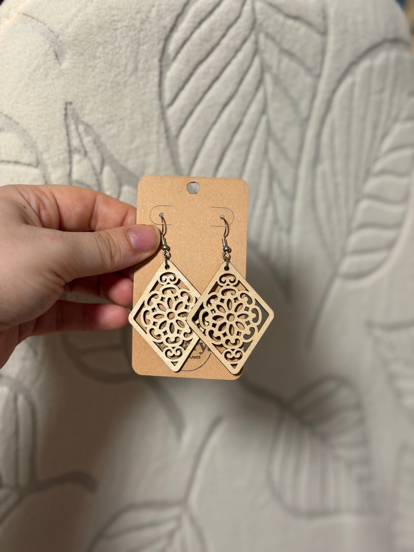 Boho Mandala Ohrringe aus Holz – 925 Silber | Leicht & Natürlich